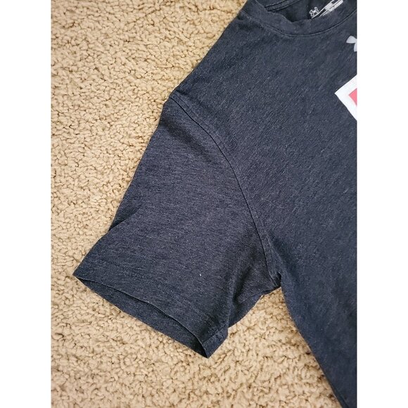 Under Armour Men's T-Shirt Short Sleeve Size L Athletic Graphic Logo Shirt Gray - Picture 4 of 13